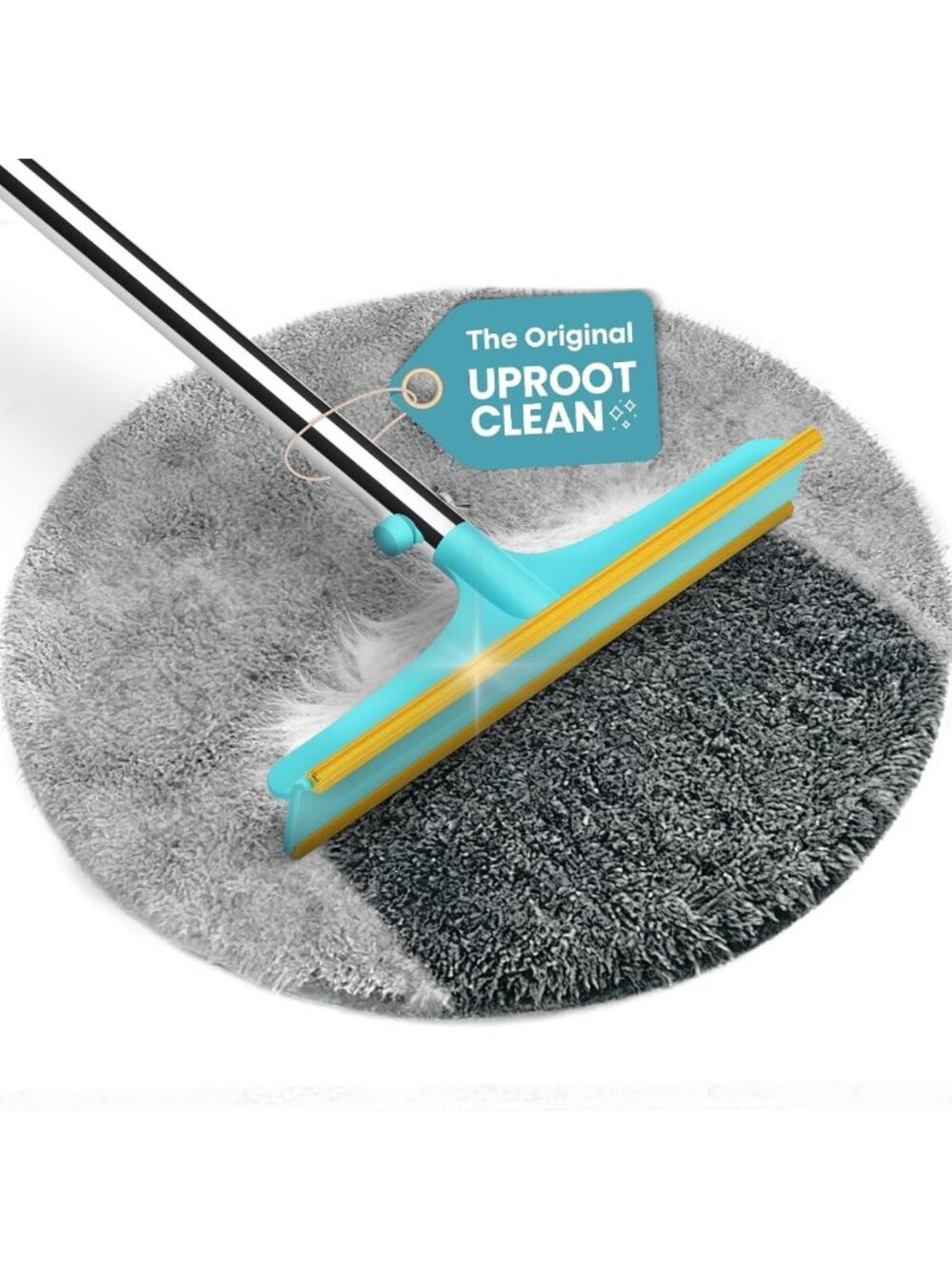 60" Telescopic Carpet Rake for Pet Hair Removal & Deep Cleaning - Easy Use